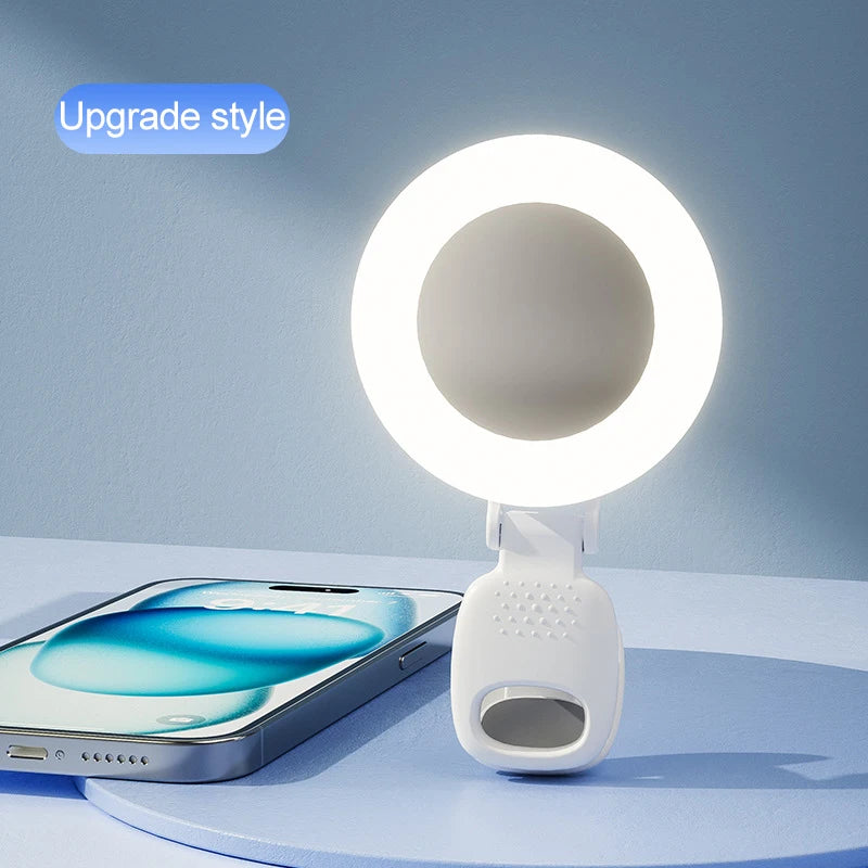 Portable Rechargeable Led Lamp Mirror with Light Light Ring Selfie Led Light Phone Light Clip Fill Light Selfie Lighting Camera