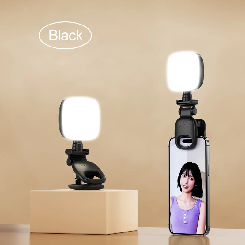 Portable Rechargeable Led Lamp Mirror with Light Light Ring Selfie Led Light Phone Light Clip Fill Light Selfie Lighting Camera