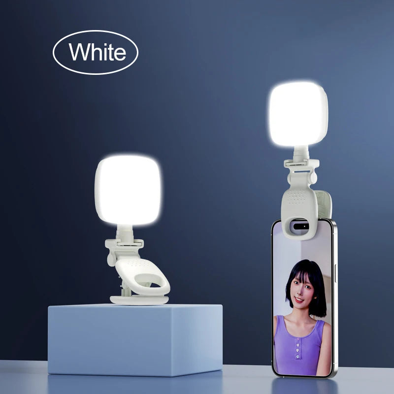Portable Rechargeable Led Lamp Mirror with Light Light Ring Selfie Led Light Phone Light Clip Fill Light Selfie Lighting Camera