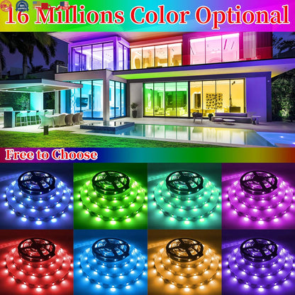25 FT LED STRIP LIGHTS, MULTI--COLOR LED STRIP LIGHTS with REMOTE CONTROL