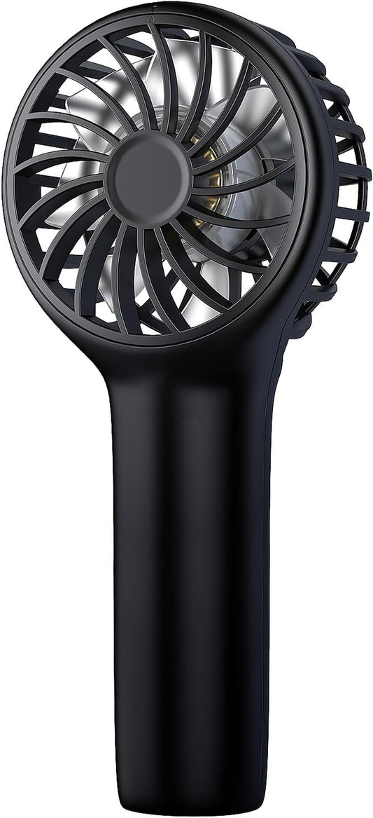 Mini Portable Fan,Handheld Fan,3 Speed Personal Small Makeup Fan 2000 Battery Hand Fan,Lightweight Washable USB Rechargeable Little Fan for Lash Stylish Girl Women Travel Gift Fan Black